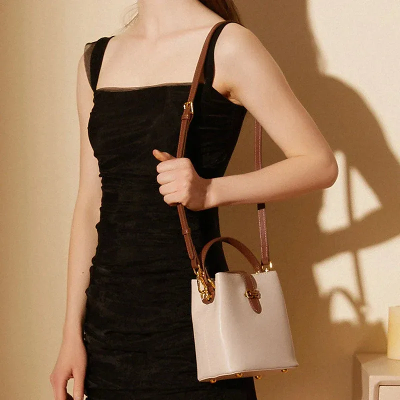 Mugrs™ Leather Bucket Bag Crossbody Bag Handbag Advanced Simplicity
