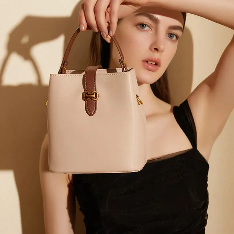 Mugrs™ Leather Bucket Bag Crossbody Bag Handbag Advanced Simplicity