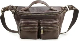 Multi-functional Men's Cross-body Bag Multi-training Bag Universal Leather Fanny Pack