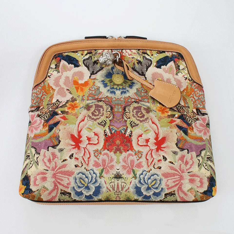 Padlock Rose Print Clutch