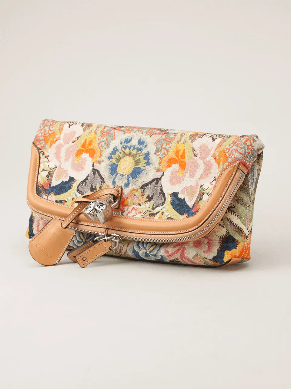 Padlock Rose Print Clutch