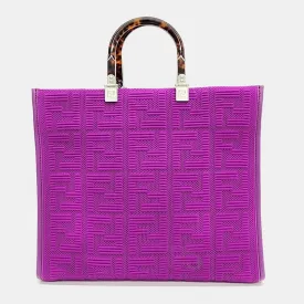 Purple  FF Fabric Medium Sunshine Shopper Tote Bag