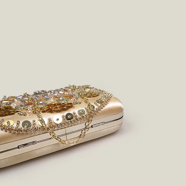 Sequined Rhinestone High-End Fashion Evening Clutch Bag