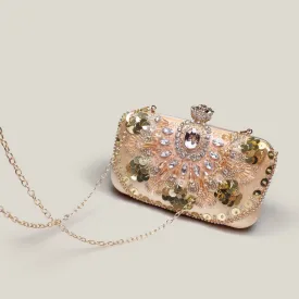 Sequined Rhinestone High-End Fashion Evening Clutch Bag