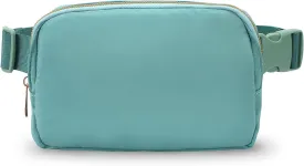 Small Nylon Belt Bag for Women Men Fanny Pack Crossbody Adjustable Strap Sling Chest Bag Bum Hip Waist Bag,light blue
