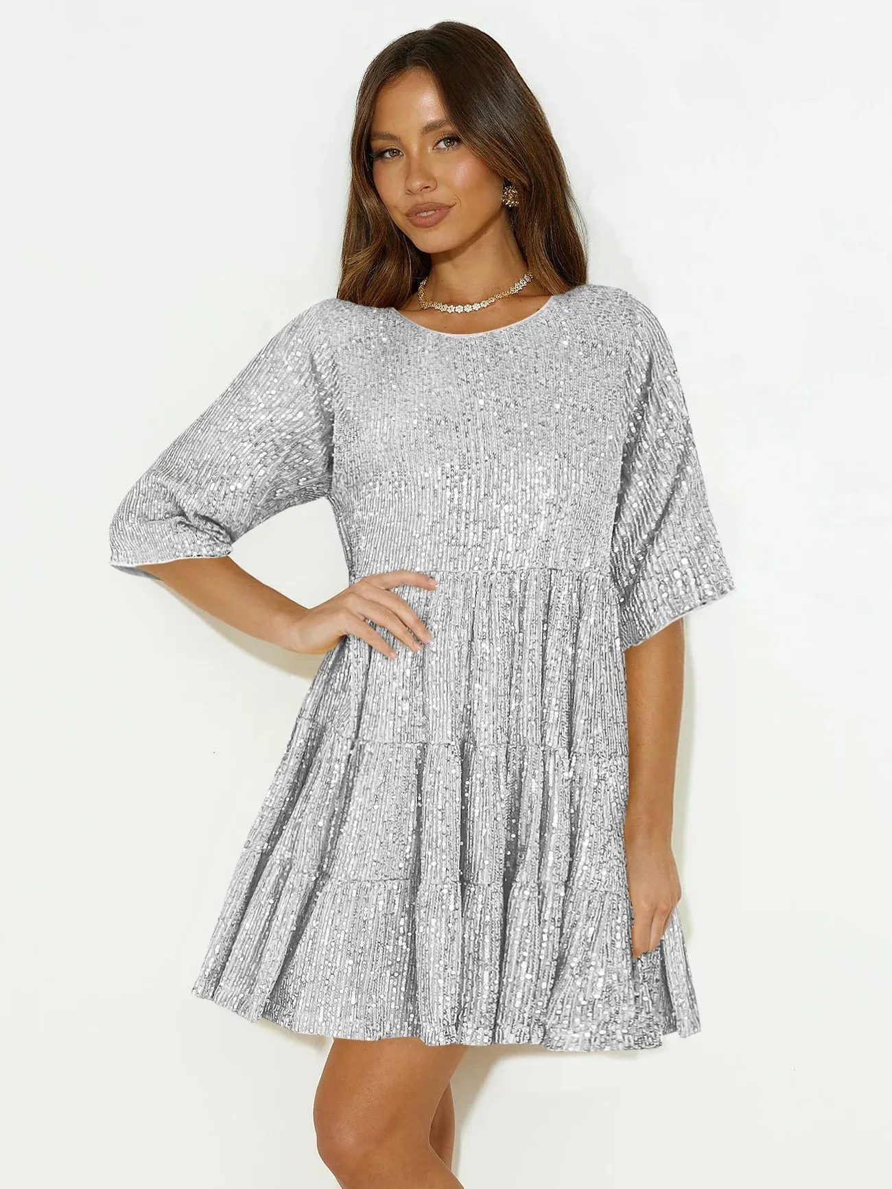 Sparkle Holiday Party Mini Dress