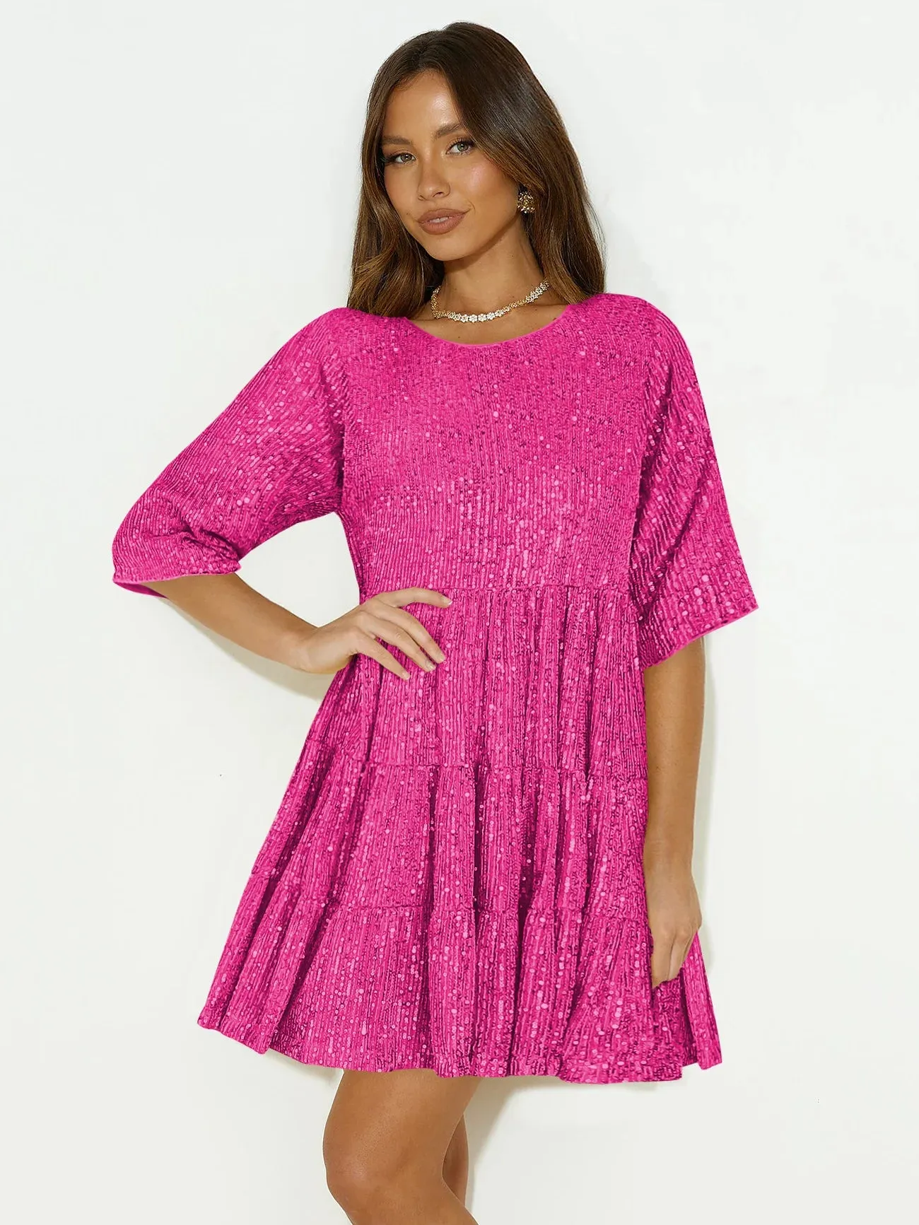 Sparkle Holiday Party Mini Dress