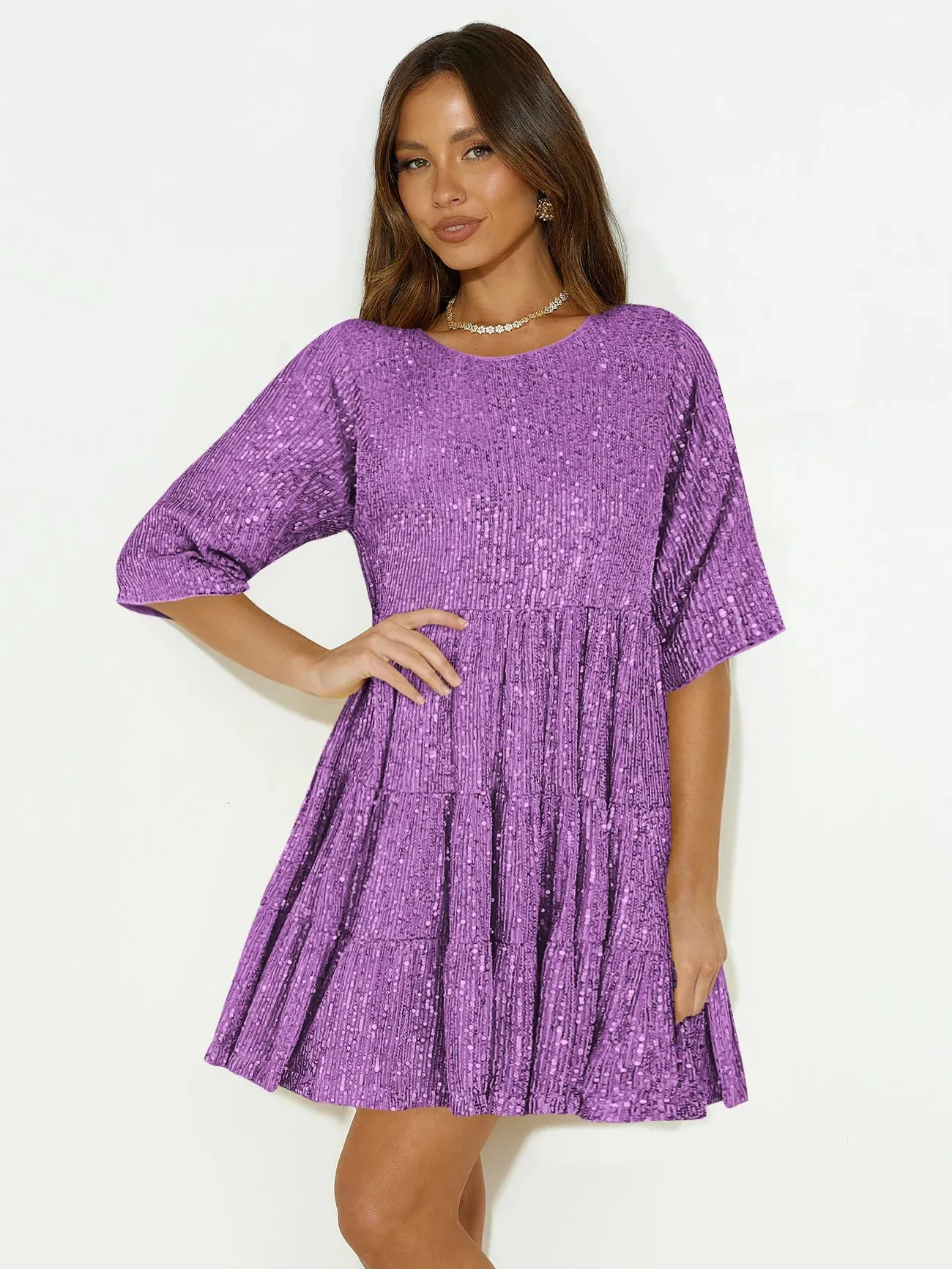 Sparkle Holiday Party Mini Dress