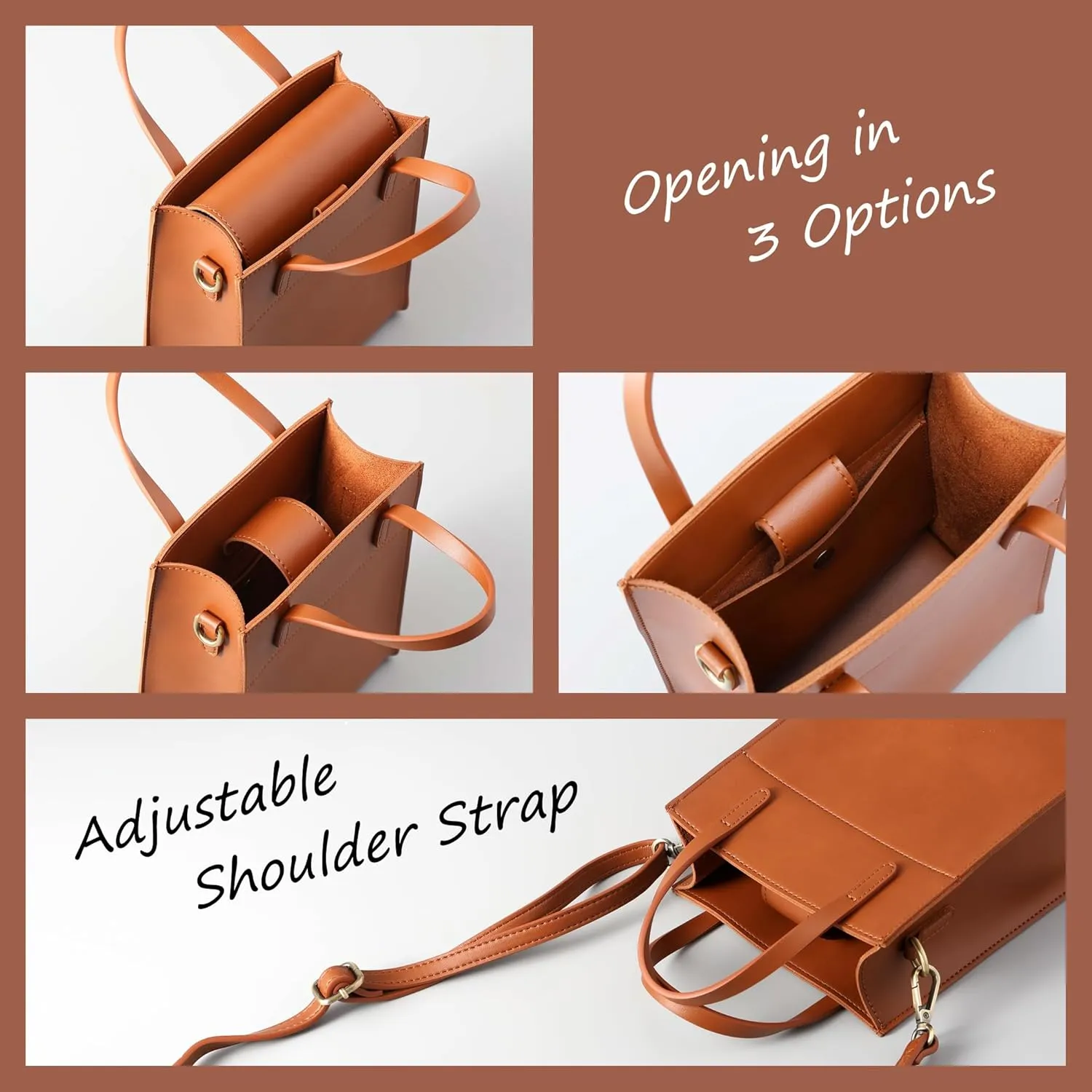 SUNLIGHT LEAVES Vintage Vegan Leather Mini Tote Bag For Women Simple Small Handle Purse Cute Cell Phone Satchel Lady Handbag