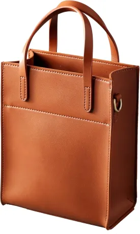 SUNLIGHT LEAVES Vintage Vegan Leather Mini Tote Bag For Women Simple Small Handle Purse Cute Cell Phone Satchel Lady Handbag