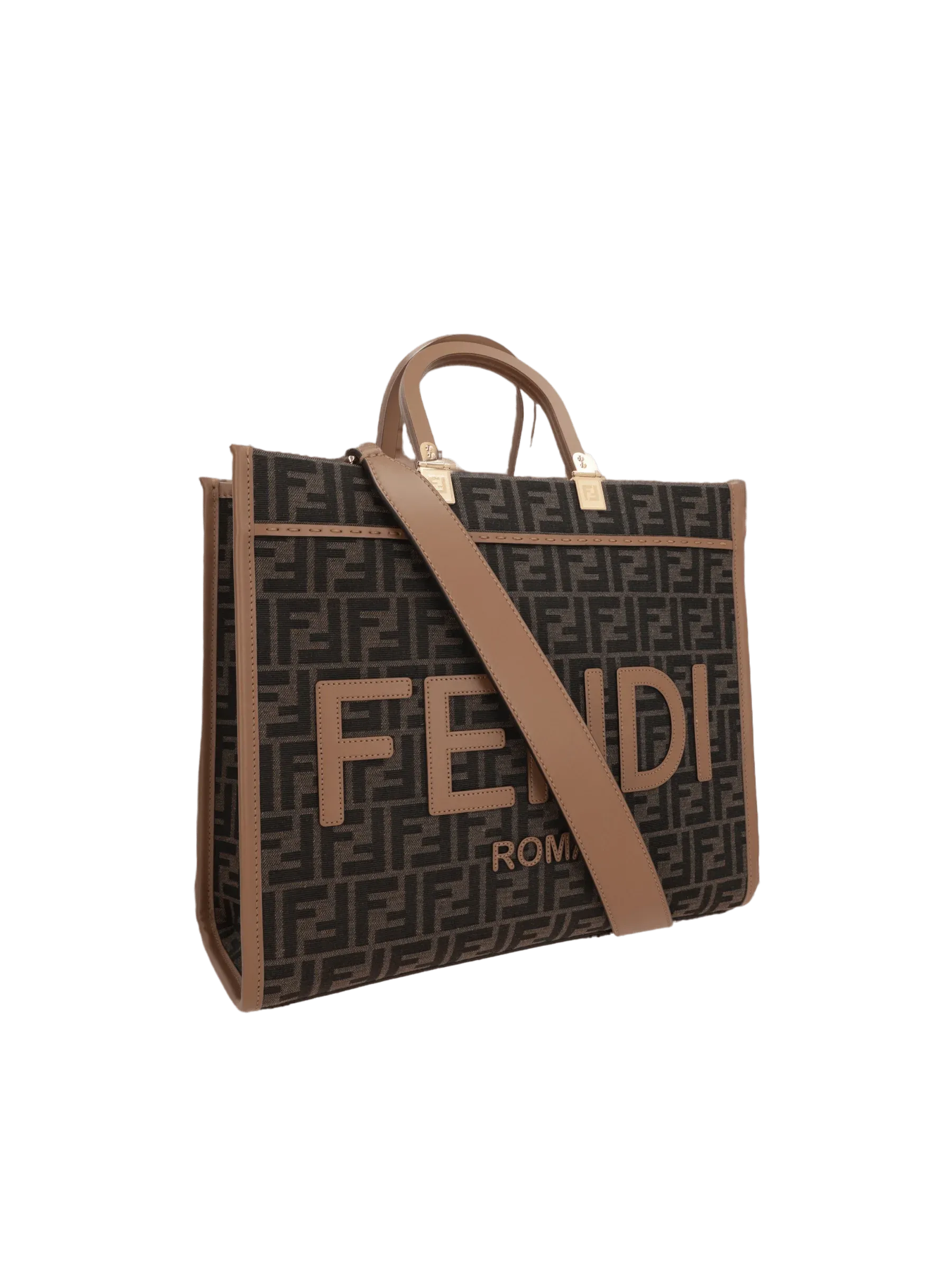 Sunshine FF Monogram Canvas Tote Bag