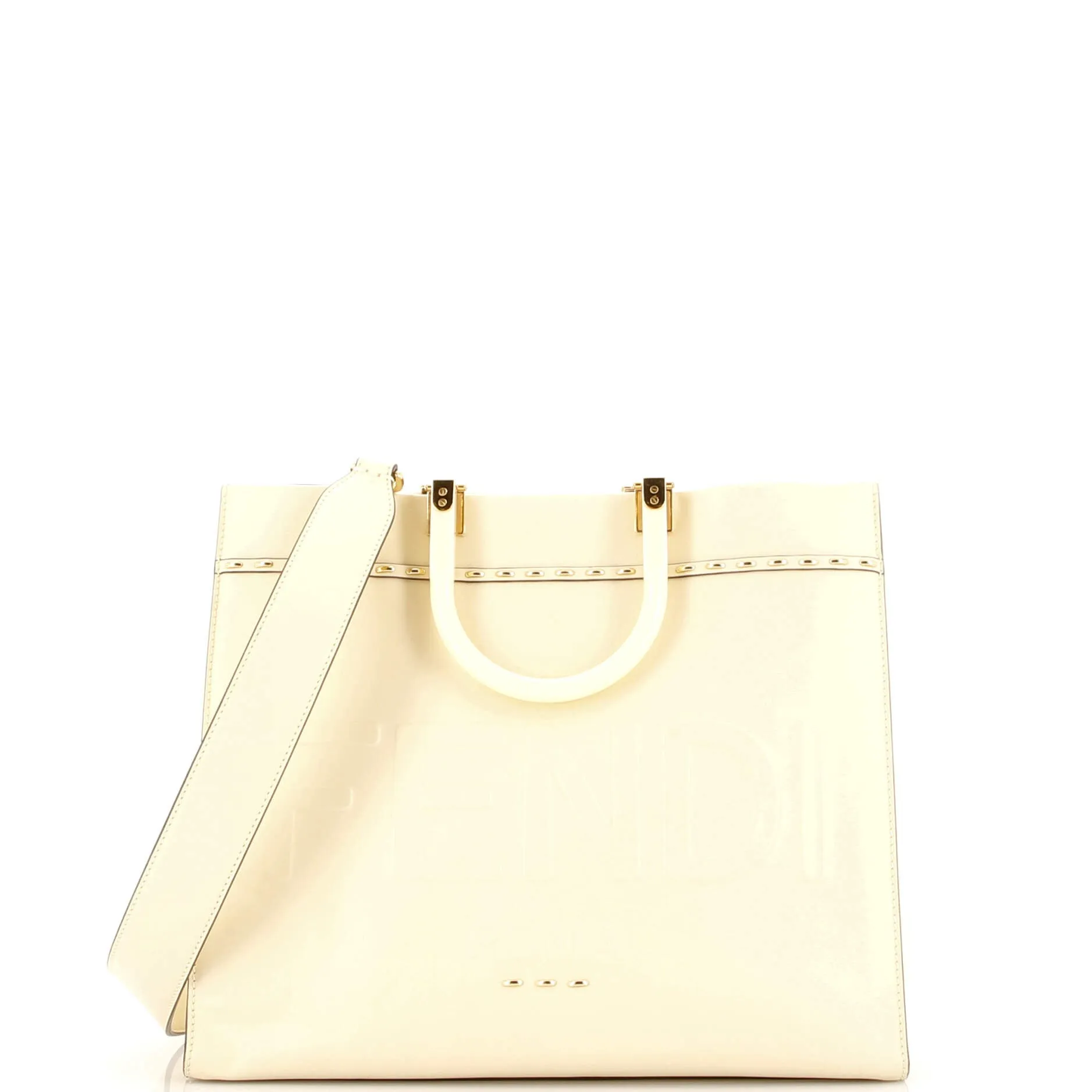 Sunshine Shopper Tote Studded Leather Medium