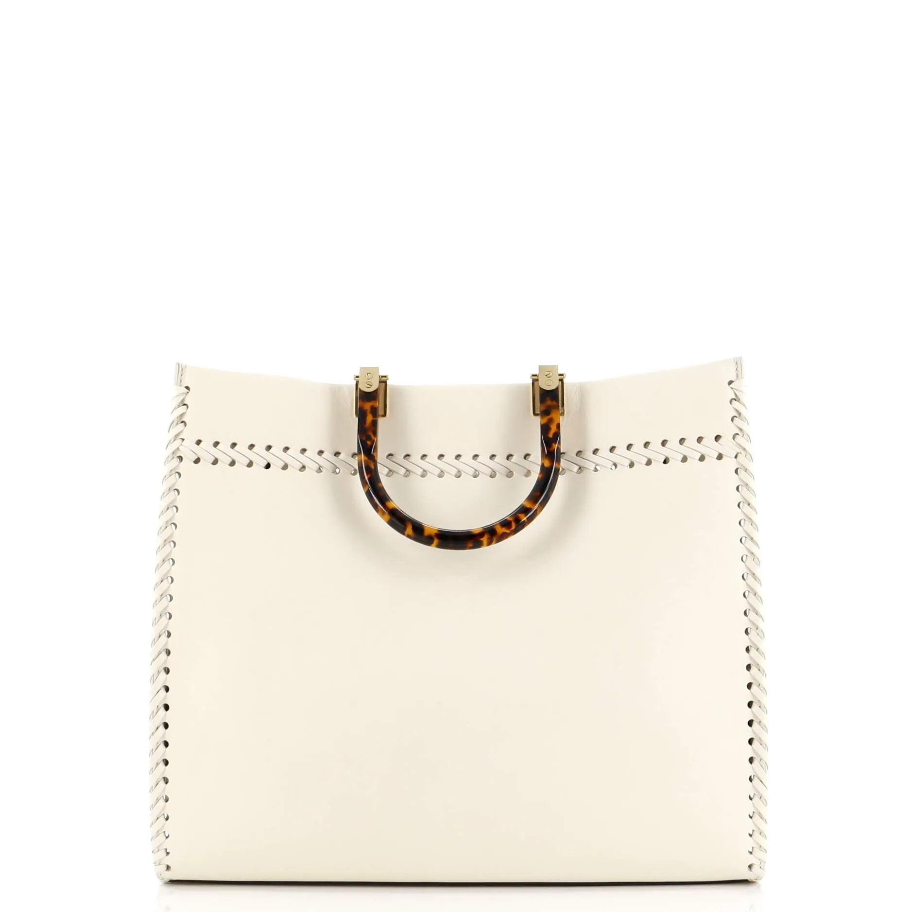 Sunshine Shopper Tote Whipstitch Leather Medium