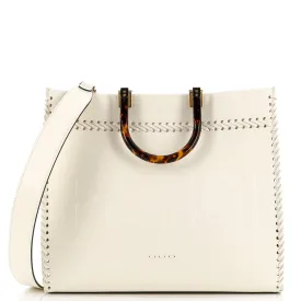 Sunshine Shopper Tote Whipstitch Leather Medium