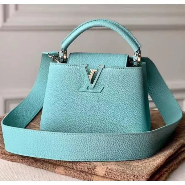 Taurillon Leather Capucines Mini Top Handle Bag M56071 Turquoise  Collection