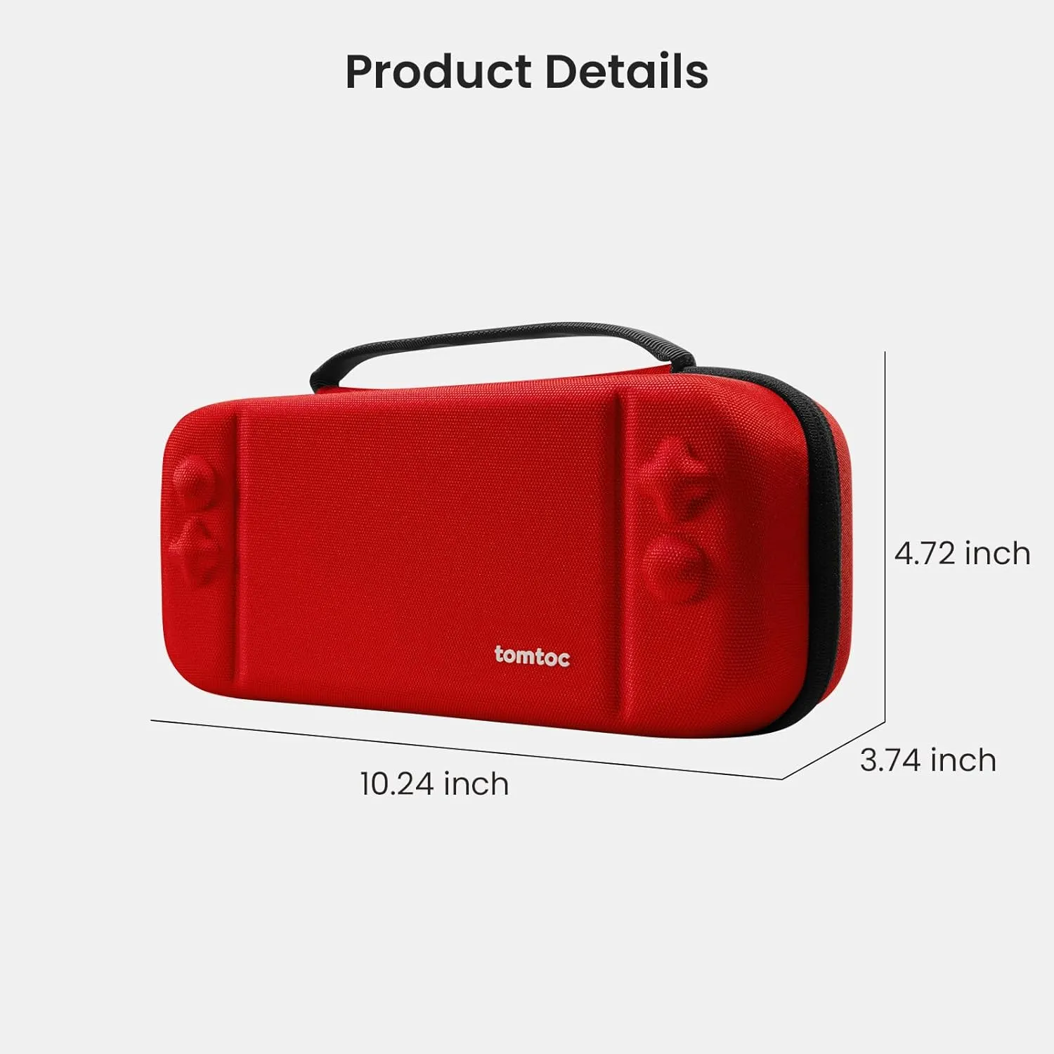 tomtoc Carrying Case for Nintendo Switch/OLED Model, Large Travel Switch Bag with Pocket for Pro Controller, Joy con Grip or AC Adapter, Protective Portable Carry Shell with 24 Game Cartridges