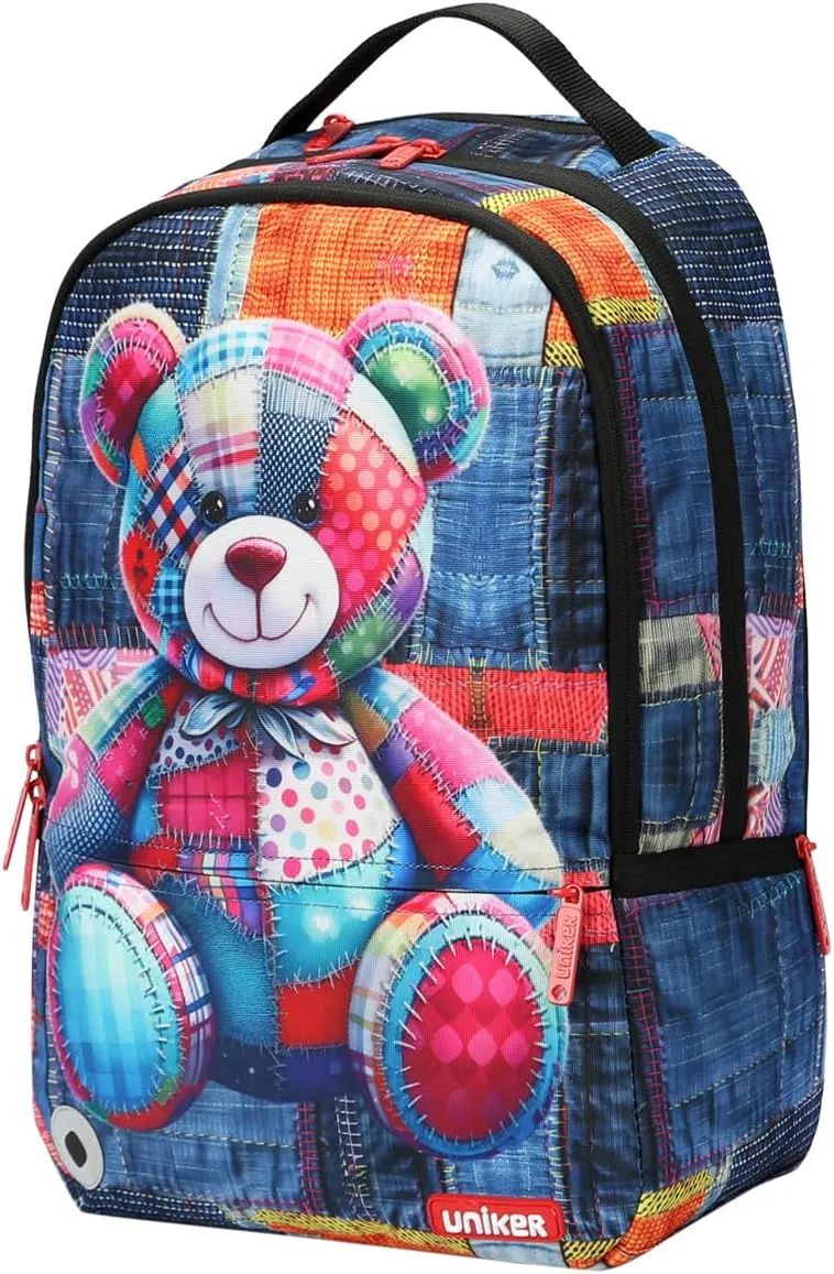 UNIKER Travel Laptop Backpack,Graffiti Backpack for Work,Designer Laptop Backpack for 15.6 Inch,Water Resistant Bag (Patchwork Cub)