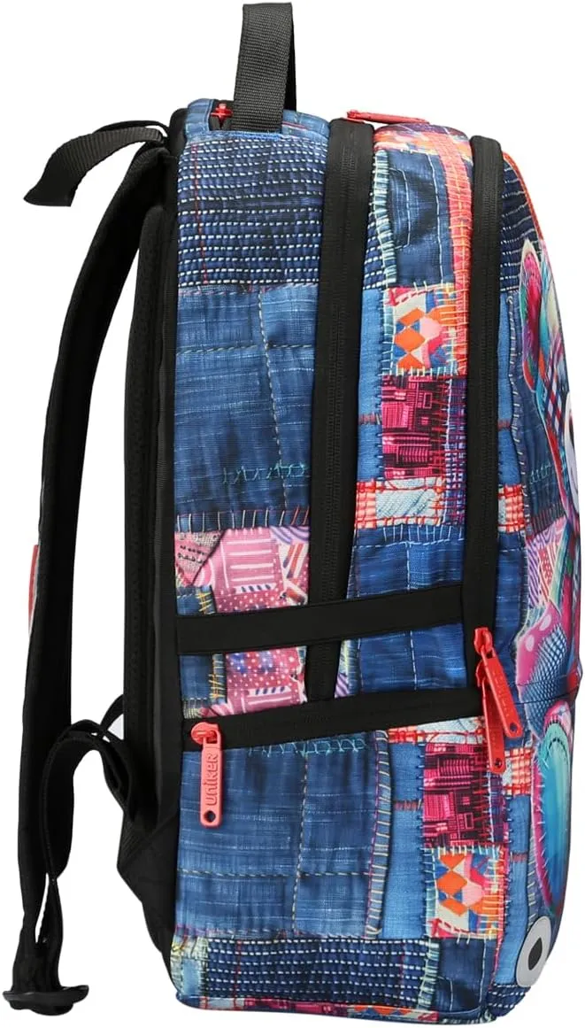 UNIKER Travel Laptop Backpack,Graffiti Backpack for Work,Designer Laptop Backpack for 15.6 Inch,Water Resistant Bag (Patchwork Cub)